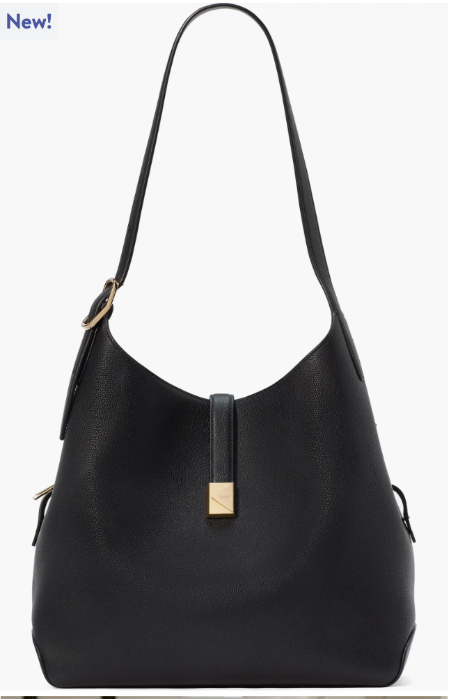 large deco pebbled leather shoulder bag Kate Spade New York